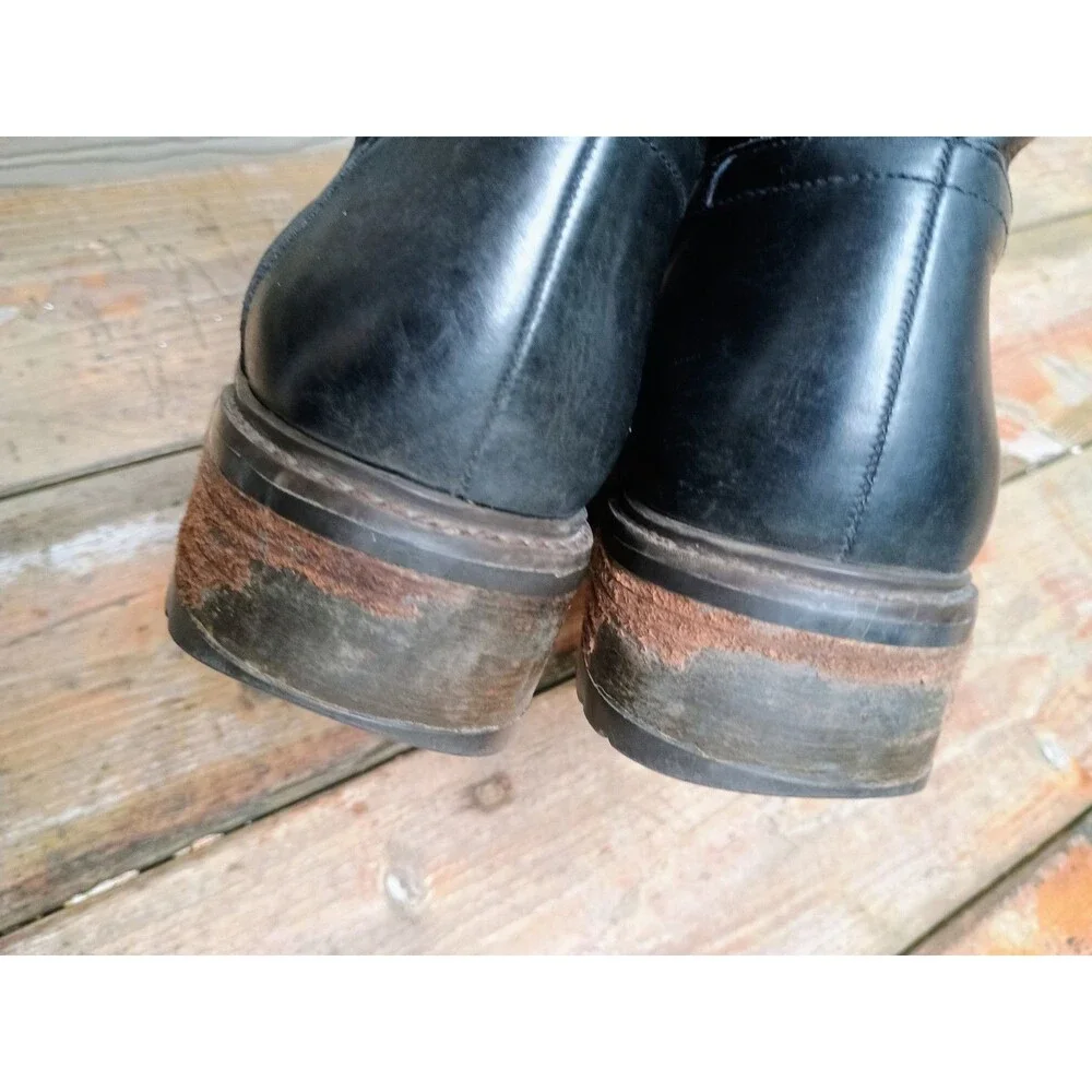Coach Georgetta Black Ankle Boots Turn Lock Detail Sz 8.5 B